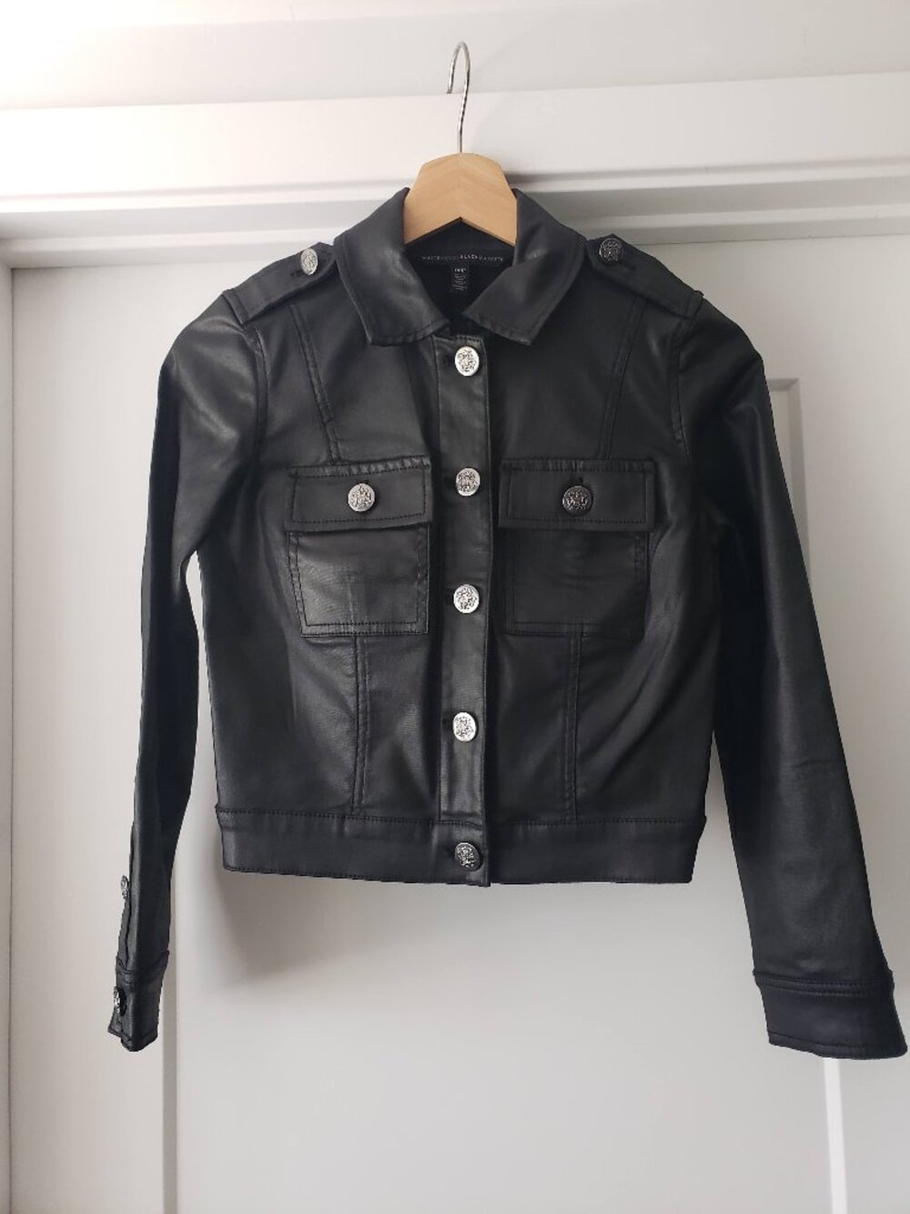 WHBM COATED CROPPED JACKET 00P
